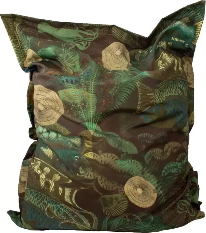 NIN-NIT Tropical Ocean Zitzak tropische print water en vuil afstotend 175 x 135 cm