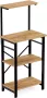 FurniChic keukenplank keukentrolley keukenkast bakkerij plank magnetronplank kruidenrek voor potten en pannen industrieel ontwerp wit 60 x 40 x 128 cm (l x b x h) - Thumbnail 1