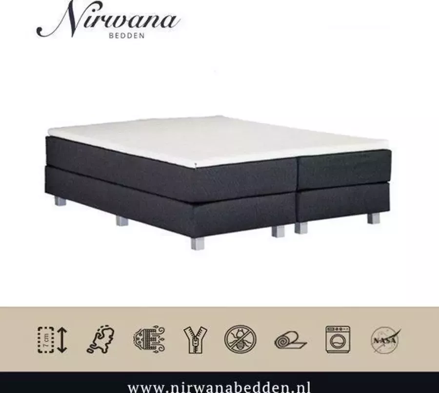 Nirwana Bedden 110x190 Topdekmatras Topper HR50 Koudschuim 7 CM