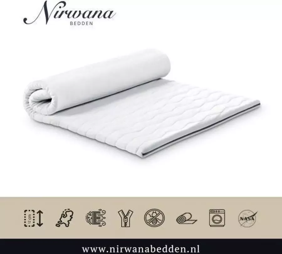 Nirwana bedden Nirwana Topdekmatras Koudschuim Platinum Foam HR 110x220x12