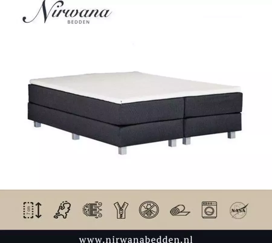 Nirwana Bedden 140x190 Topdekmatras Topper HR50 Koudschuim 7 CM