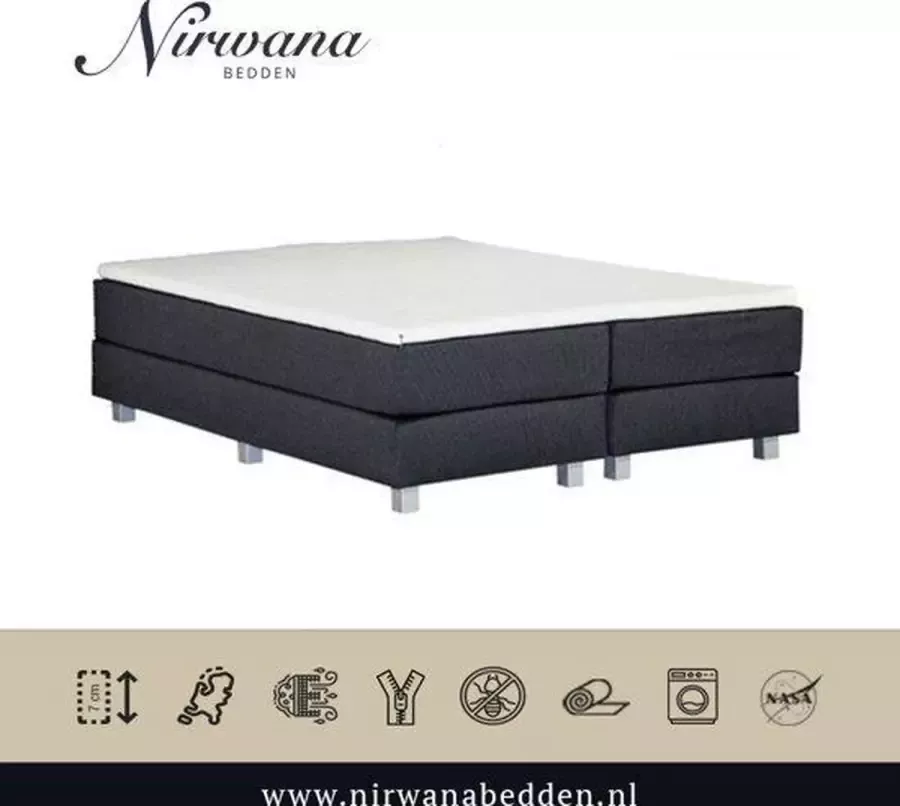 Nirwana Bedden 140x200 Topdekmatras Topper HR55 Koudschuim Tencel 12 CM