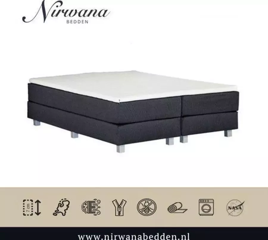 Nirwana Bedden 150x200 Topdekmatras Topper HR50 Koudschuim 7 CM