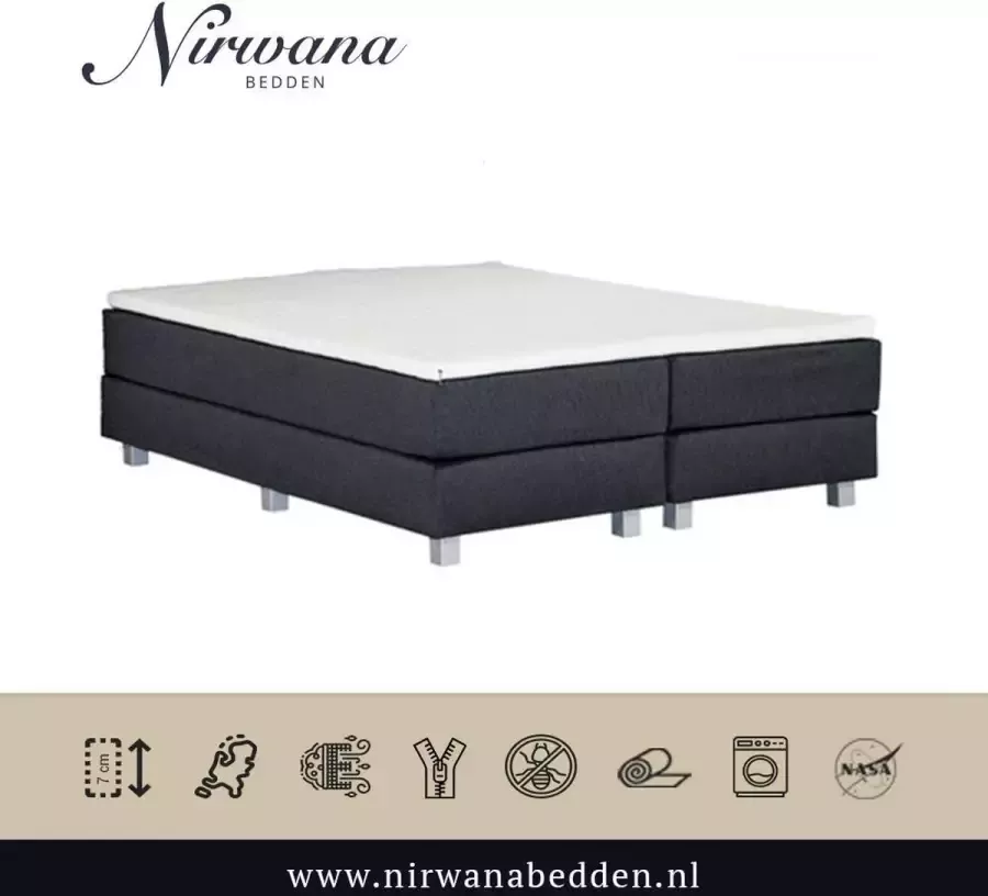 Nirwana Bedden 150x200 Topdekmatras Topper HR55 Koudschuim Tencel 12 CM