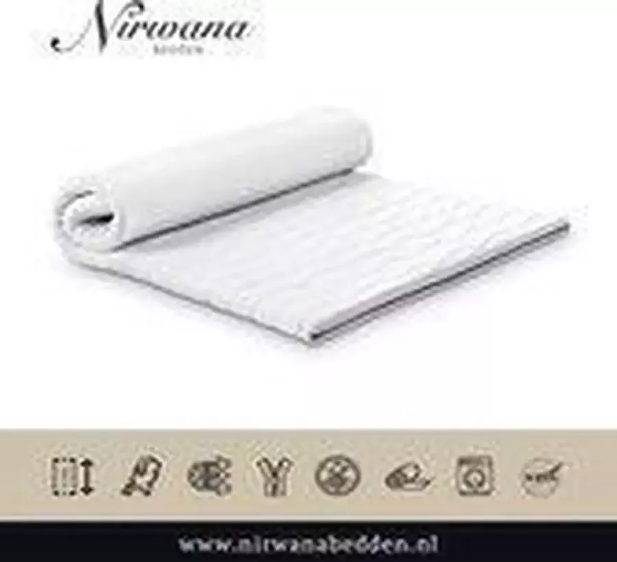 Nirwana Bedden Topper HR50 Koudschuim Topdekmatras Ergonomisch 150x220cm ca 12cm dik matras