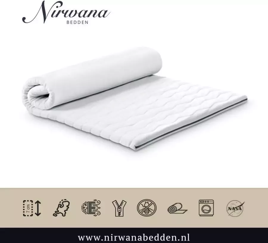 Nirwana bedden Nirwana Topdekmatras Koudschuim Platinum Foam HR 160x190x12