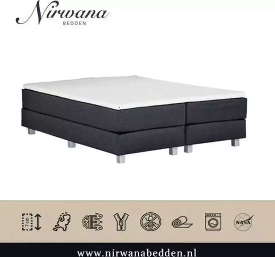 Nirwana Bedden 70x200 Bamboe Traagschuim NASA-VISCO Topper Topdekmatras Matras 12cm dik