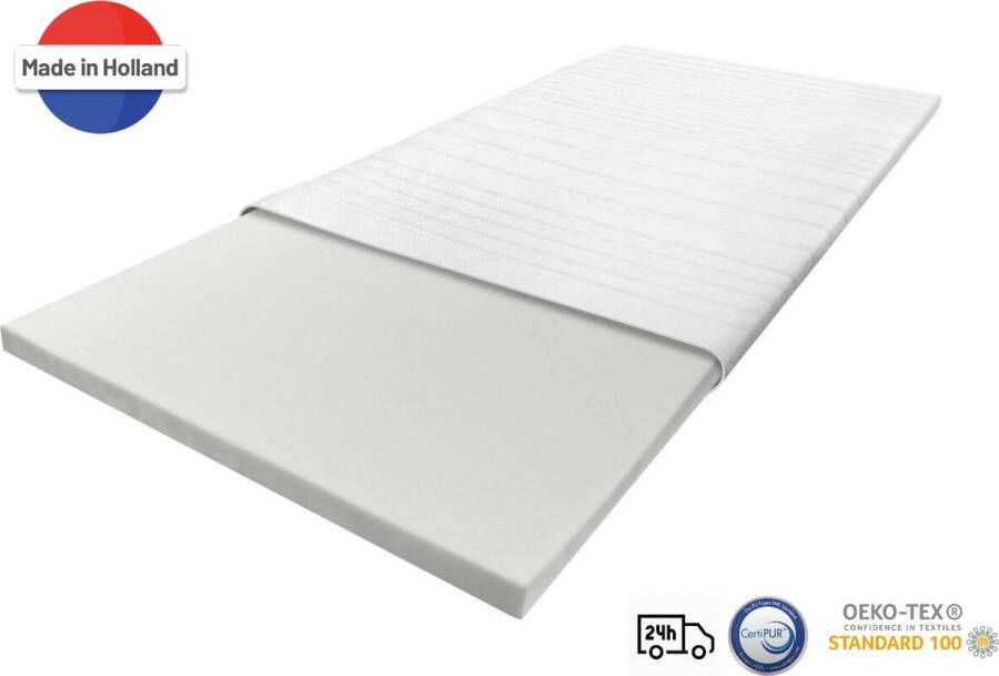 Nirwana Bedden Nirwana Topper Matras 100x210 Traagschuim 7 cm dik Topdekmatras Extra Comfort