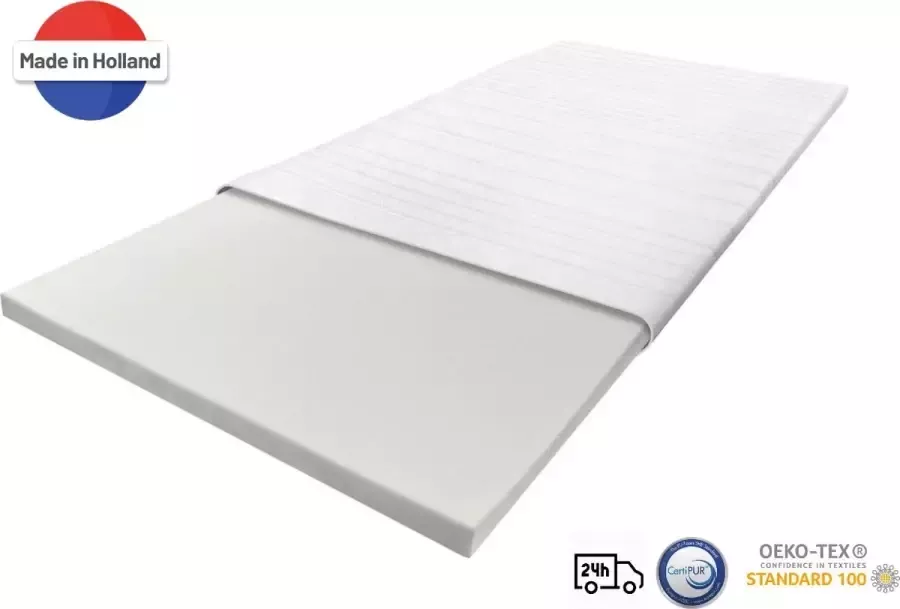 Nirwana Bedden Nirwana Topper Matras 90x190 Traagschuim 7 cm dik Topdekmatras Extra Comfort