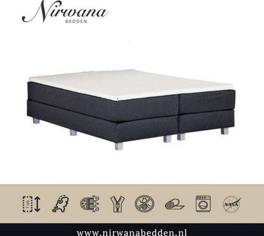 Nirwana Bedden Topdekmatras Topper 120x210 NASA traagschuim c.a 7cm dik