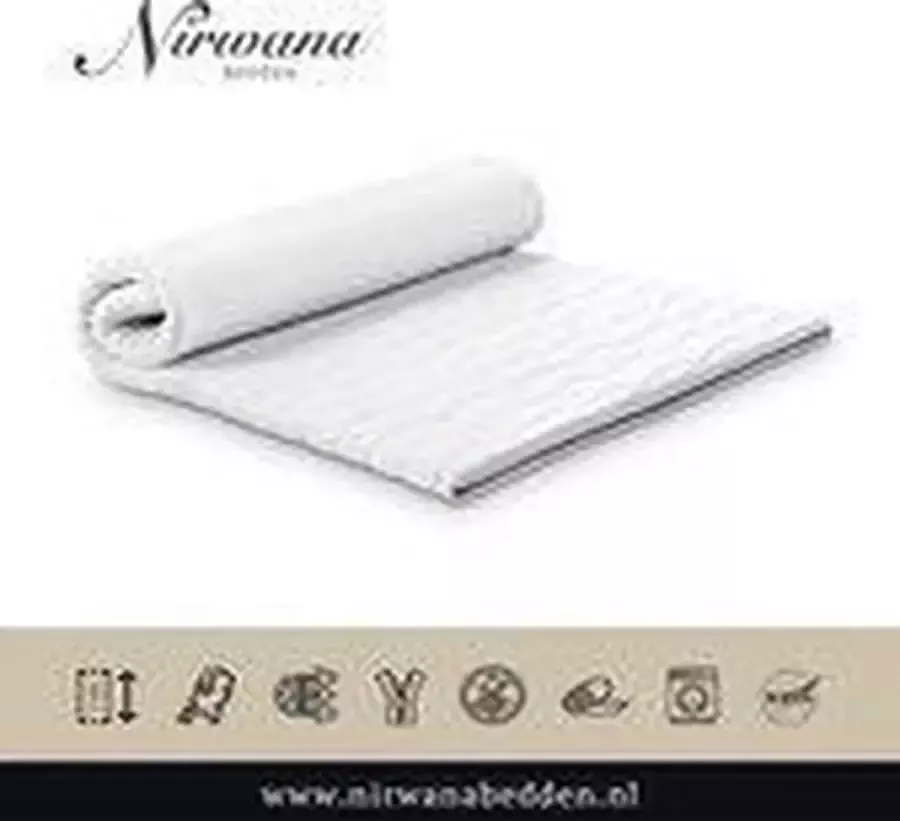 Nirwana Bedden Topper NASA Traagschuim Topdekmatras Ergonomisch 140x190cm ca 7cm dik matras