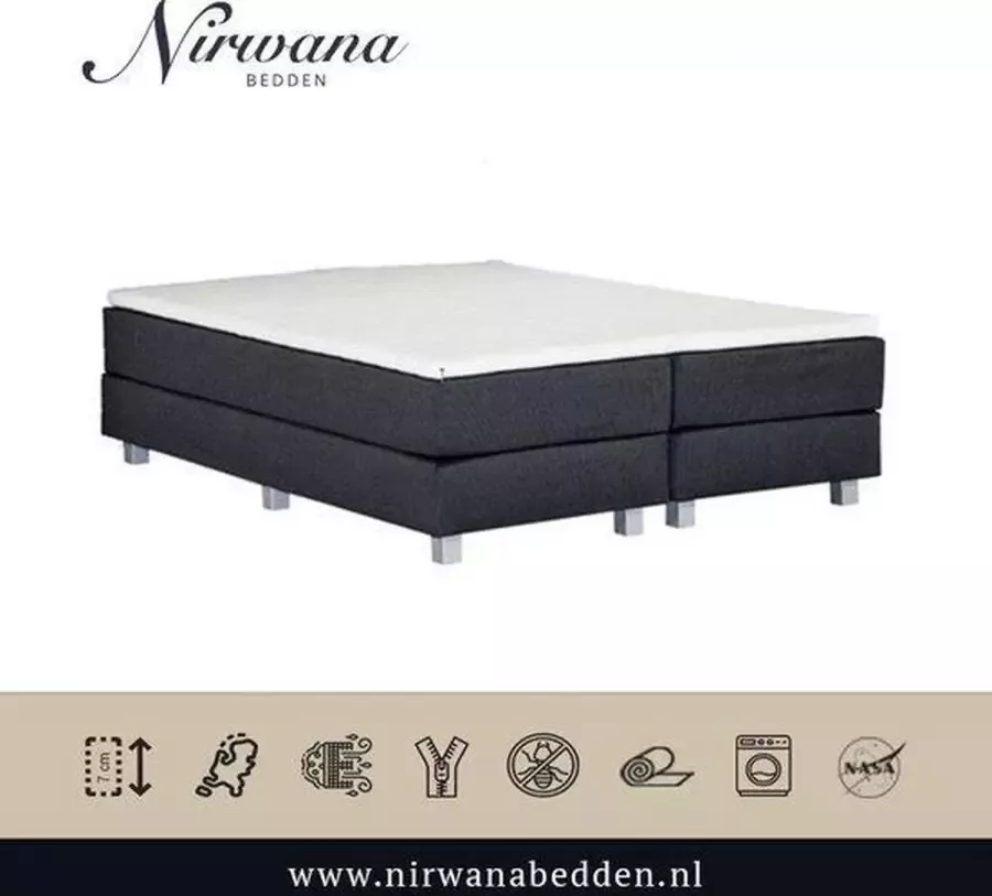 Nirwana Bedden Topdekmatras Topper 150x190 NASA-VISCO Gel Traagschuim 6 cm dik