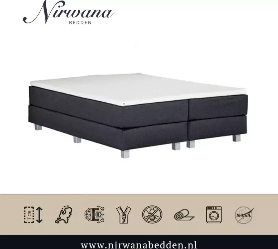 Nirwana Bedden Topper NASA Traagschuim Topdekmatras Ergonomisch 150x200cm ca 8cm dik matras - Foto 2