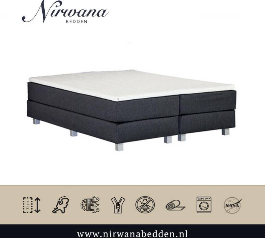 Nirwana Bedden Topdekmatras Topper 80x200 NASA traagschuim 8 cm dik