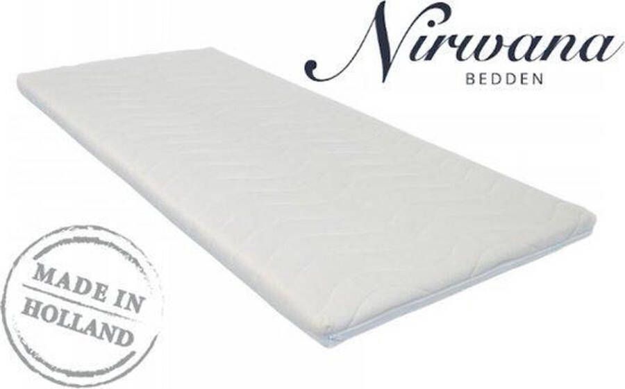 Nirwana Bedden Topper NASA Traagschuim Topdekmatras Ergonomisch 140x200cm ca 7cm dik matras