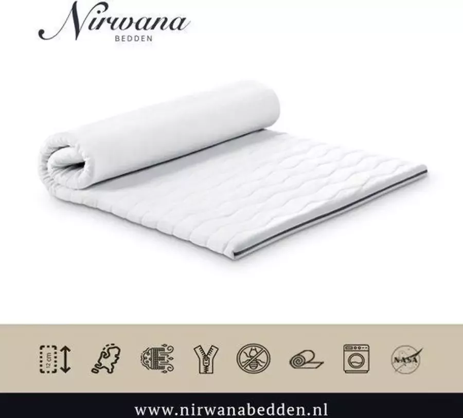 Nirwana Bedden Topper Topdekmatras 90x200 HR80 Koudschuim c.a 7cm dik