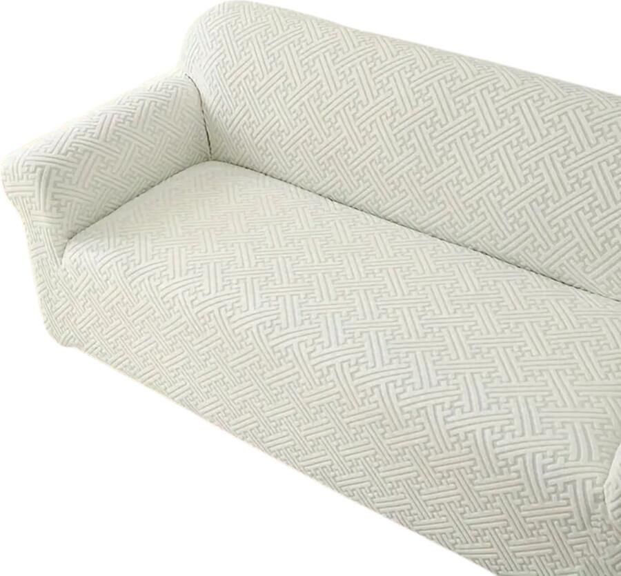 Nivard Bankhoes Bankbeschermer Stretch Sofa Cover Effen Wit Enkel