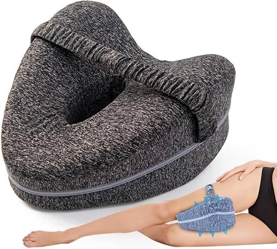 Nivard Beenkussen Kniekussen Zijslaapkussen Orthopedisch Voor In Bed Volwassenen Grijs