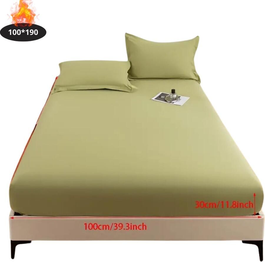 Nivard Waterdicht Hoeslaken Beddengoed Fitted Sheet Bed Gras Groen 100x190