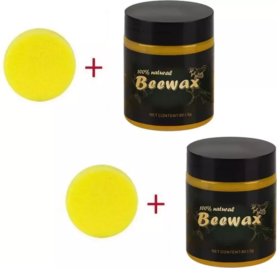 Nixnix Bijenwas Meubels 2x 85 gram 100% natuurlijke bijen was Meubelonderhoud Waterdicht