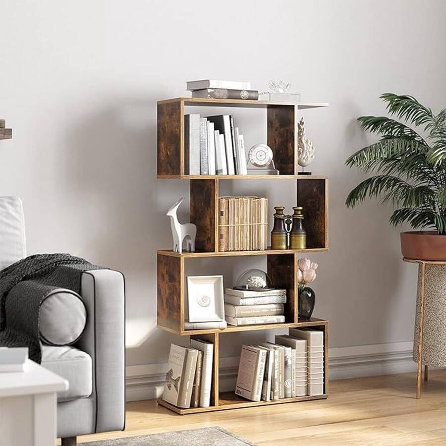 NiZa Homegoods Industriële Boekenkast 4-laags 24D x 70B x 127H