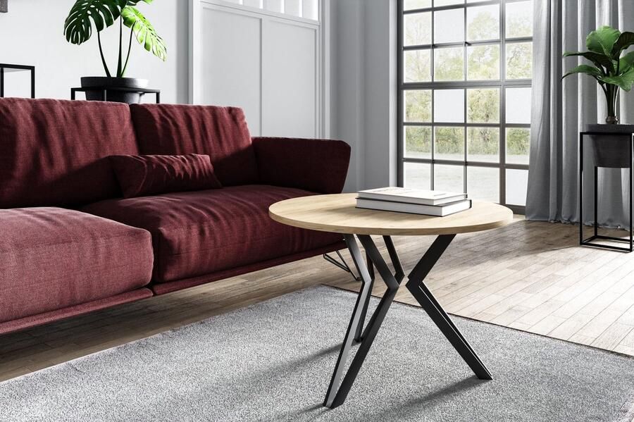 NoaHome Arvello Salontafel Natuurlijk Eiken Industrieel & Duurzaam Design