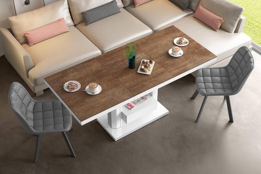 NoaHome Azurielle Uitklapbare Salontafel tot Eettafel Lava Mat – Duurzaam Design Praktisch & Stijlvol