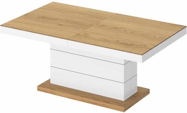 Tomasso Brou Uitschuifbare in hoogte verstelbare Salontafel Eiken – Stijlvol Praktisch en Duurzaam