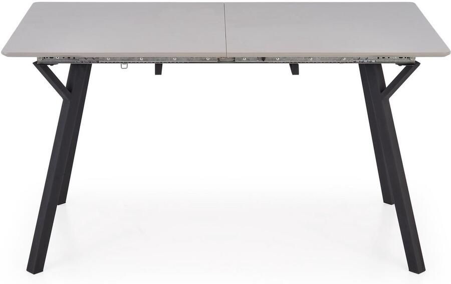 NoaHome Celestora Uitschuifbare Eettafel – Wit Zwart – Rechthoekige Uitschuifbare Tafel 6 Personen – Hout Fineer Blad & Stalen Frame – L 140‑180 x B 80 x H 77 cm – Modern Design voor Eetkamer & Keuken