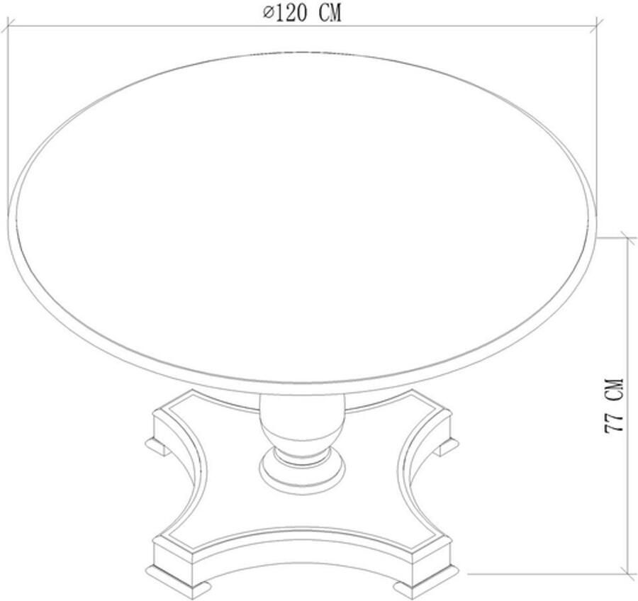 NoaHome Elisandro Eettafel Beige – Luxe Design Eettafel van Duurzaam Berkenhout & Robuust Frame Ideaal voor 4 Personen Stijlvolle & Praktische Ronde Eettafel
