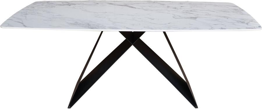 NoaHome Serenza Eettafel Wit Marmerlook – Stijlvolle en Duurzame Design Eettafel voor 4 Personen