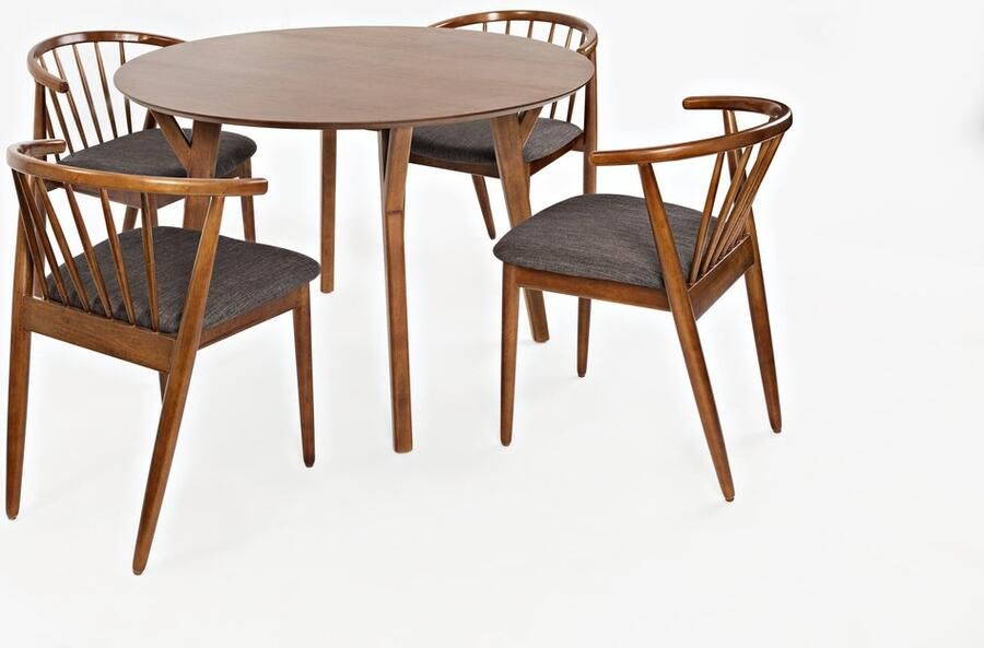 NoaHome Zamira Eettafel Bruin – Stijlvolle Ronde Eettafel van Acaciahout – Robuust & Duurzaam – Perfect voor Gezellig Samen Zijn – 112 x 112 x 76 cm