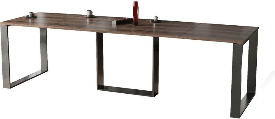 NoaHome Zanzibar Luxe Uitschuifbare Eettafel Donker Eiken