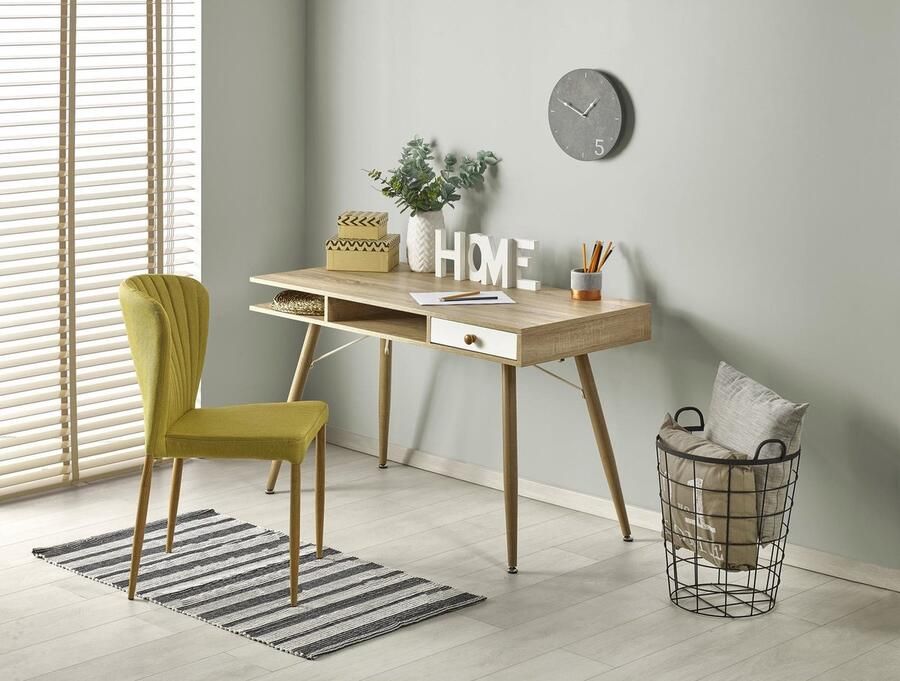 NoaHome Zeravian Bureau Sonoma – Stijlvol en Functioneel Houten Bureau (60x120 cm) – Perfect voor Thuiswerken en Studeren