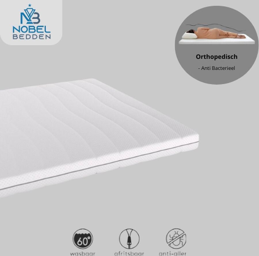 Nobel Bedden Topper Hotel XXL Topdekmatras 90x200 Koudschuim Hybrid BAMBOO 9 cm dik Orthopedisch Actie !!!