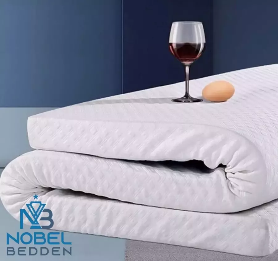Nobel Bedden Topper XXL Topmatras Topdek Bamboo Luxe Tijk 90 x 200 x 9cm Koudschuim HR45 Topper Topmatras Topdek 90x200