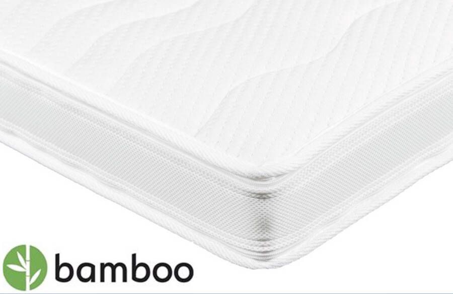 Nobel Bedden Topdekmatras XXL Bamboo Pure 3D Topper HR 45 Topmatras Naturalis 120x200cm 11cm dik Matras Antibacterieel Orthopedisch 120X200