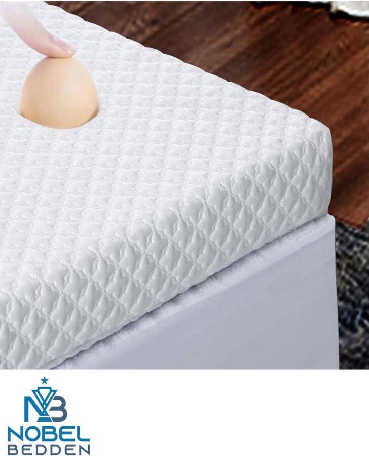Nobel Bedden Topper Bamboe Hybrid Koudschuim Gel Topdek Matras 80x200 let op!! nu 9cm dik ipv 7cm