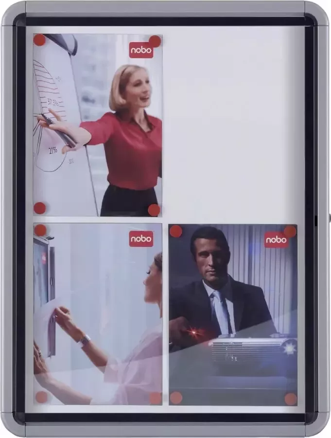 Nobo Buitenvitrini Draaideur Magnetische Binnenkant 4x A4 - Foto 2