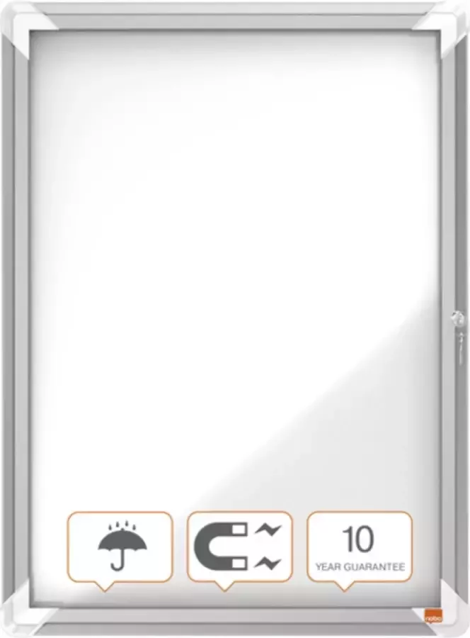 Nobo Buitenvitrini Draaideur Magnetische Binnenkant 4x A4