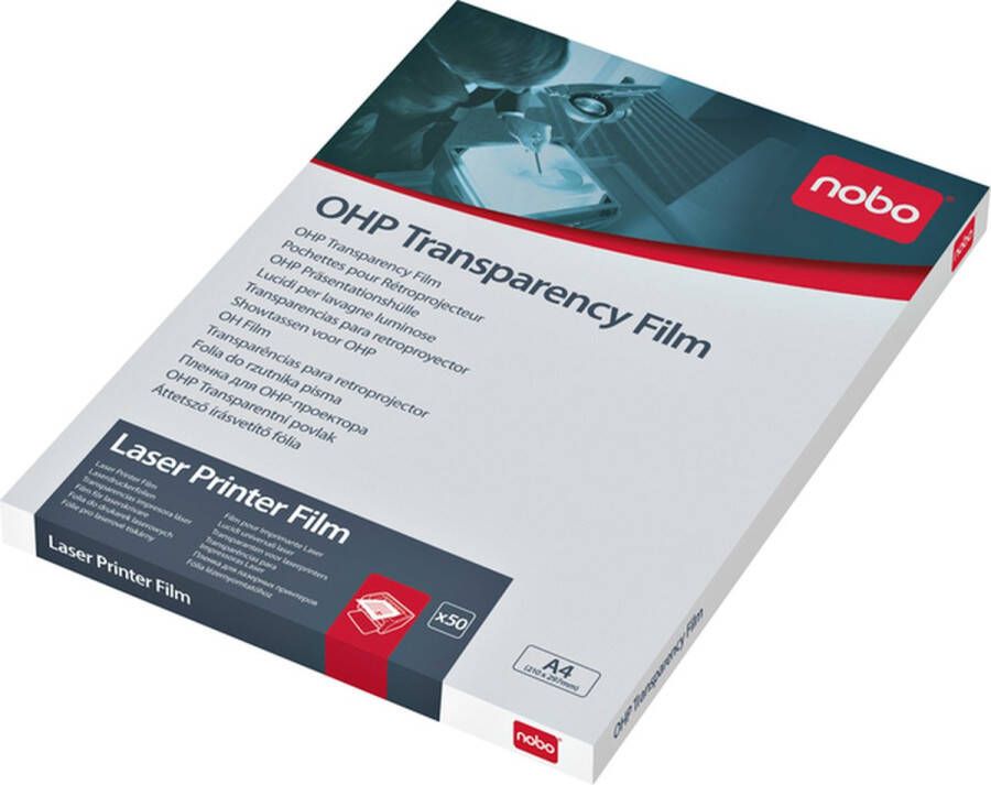 Nobo Overheadprojector transparanten voor laserprinters 50 stuks 10 stuks