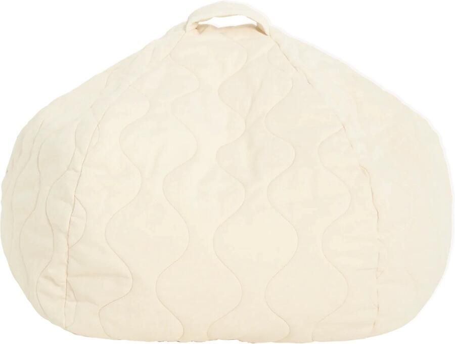 Nobodinoz Landscape Gewatteerd Ronde Zitzak 65x40cm Natural