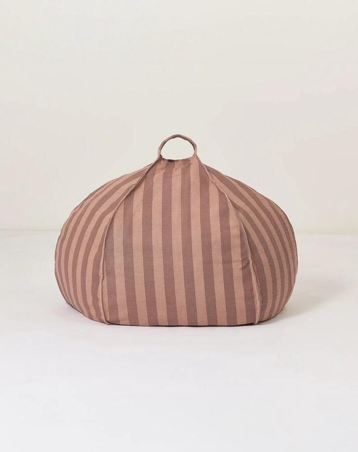 Nobodinoz Vibes zitzak Ø70xH30cm Pink Mauve Stripes