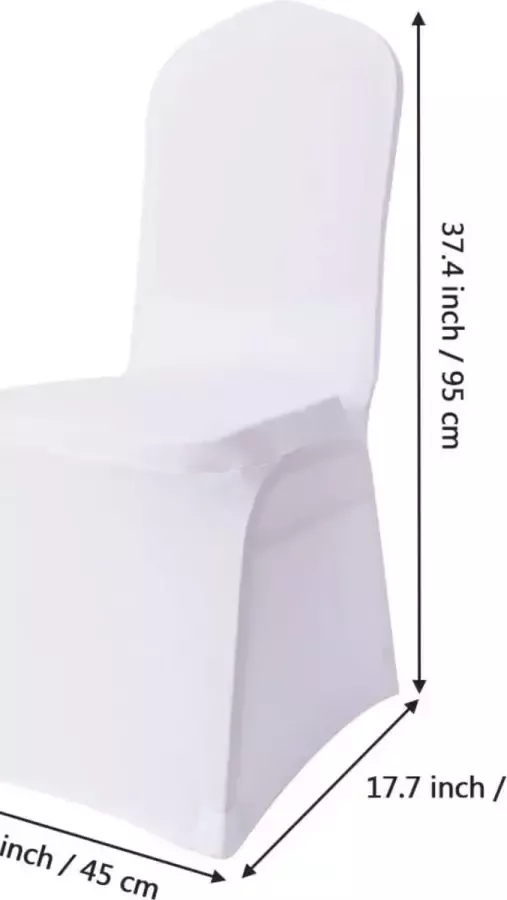 Merkloos 10 Stoelhoezen stretch wit voor ieder feest party gelegenheid een eyecatcher deze stoelhoes