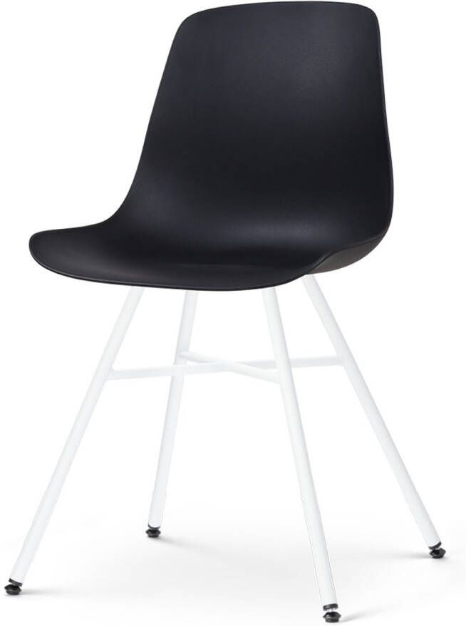 Nolon Noa-Pip Eetkamerstoel zwart wit onderstel - Foto 2