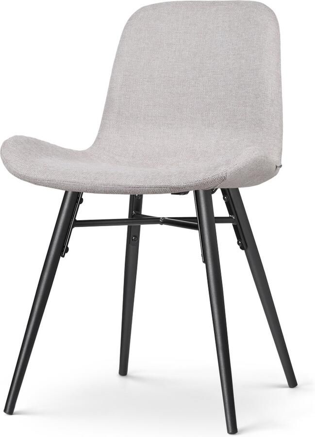 Nolon Nena-Fé Eetkamerstoel Beige Stof Zwarte Houten Poten