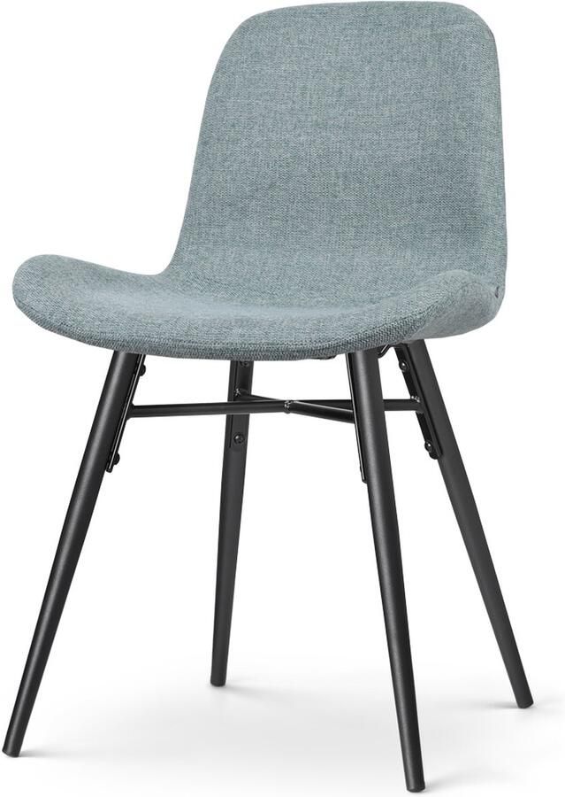 Nolon Nena-Fé Eetkamerstoel Zacht Groen Stof Zwarte Houten Poten