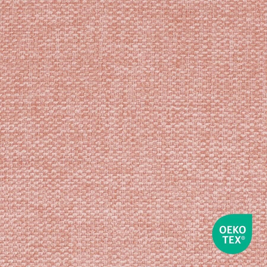 Nolon Nena-Otis Eetkamerstoelen Set van 2 Zacht Roze met Armleuning Stof Houten Poten Scandinavisch