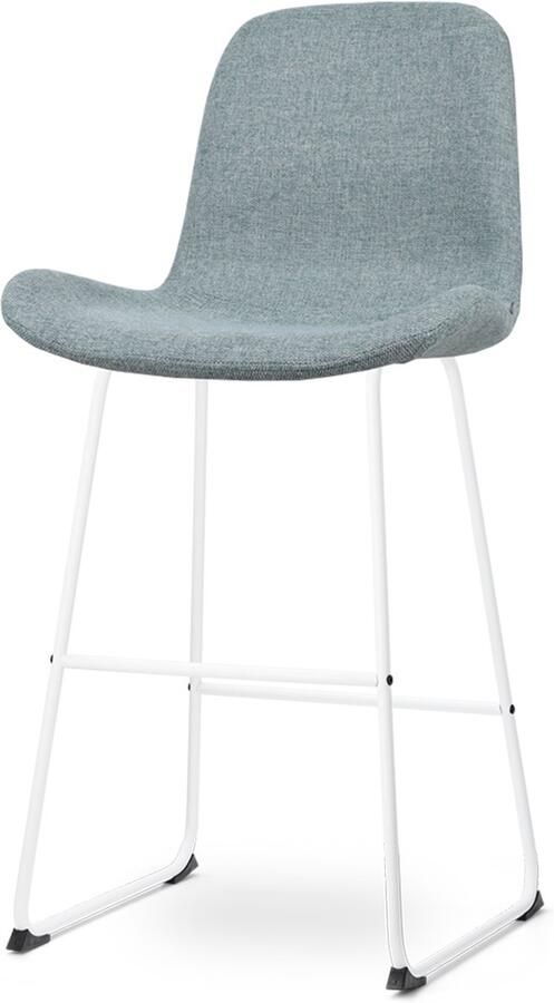 Nolon Nino-Fé Barkruk Zacht Groen Wit Onderstel 75 cm Stof Barkruk met Rugleuning