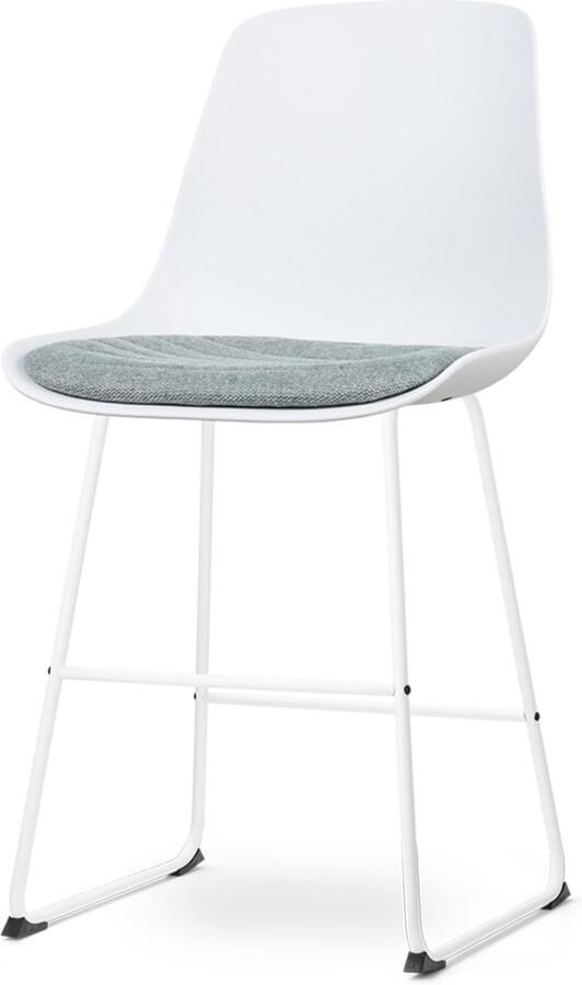 Nolon Nino-Liv Barkruk Wit met Zacht Groen Zitkussen Wit Onderstel 65 cm Kookeiland Barkruk met Rurgleuning - Foto 2